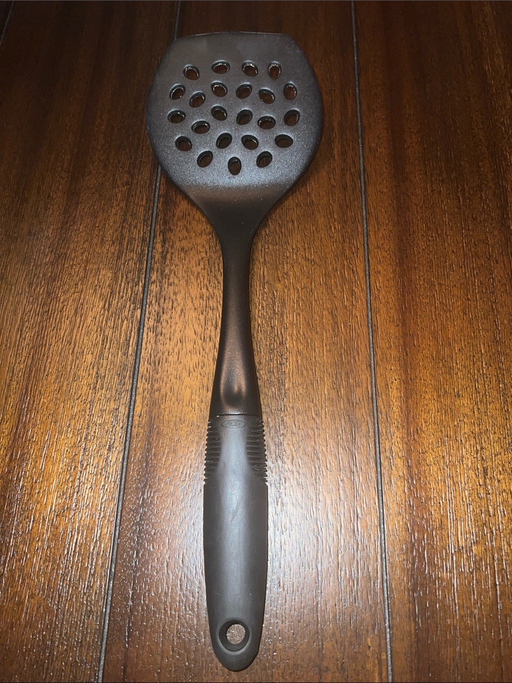 Oxo Black Nylon Grip Slotted Turner Spatula
